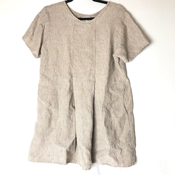 FLAX // Linen Dress w/ Pockets - Picture 1 of 7